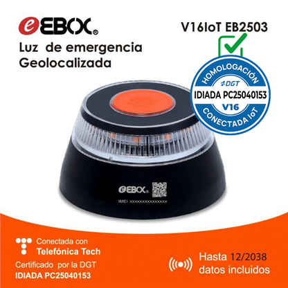 Luz V16 geolocalizada anónima con DGT 3.0